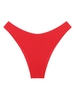 ZAFUL Bas de Bikini Côtelé à Coupe Haute S Rouge
