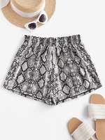 ZAFUL Bas de Bikini Côtelé à Imprimé Animal L Multi c