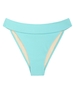 ZAFUL Bas de Bikini Côtelé à Jambe Haute M Bleu clair