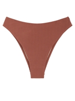 ZAFUL Bas de Bikini Côtelé à Jambe Haute S Café
