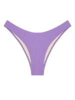 ZAFUL Bas de Bikini Côtelé à Taille Basse S Pourpre