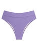 ZAFUL Bas de Bikini Côtelé à Taille Haute M Pourpre