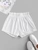 ZAFUL Bas de Bikini Côtelé à Volants S Blanc