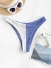 ZAFUL Bas de Bikini Côtelé en Blocs de Couleurs M