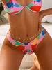 ZAFUL Bas de Bikini Côtelé en Blocs de Couleurs S Rose clair