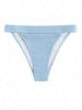 ZAFUL Bas de Bikini Côtelé en Couleur Unie S Bleu clair