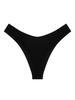 ZAFUL Bas de Bikini Côtelé M Noir