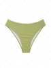 ZAFUL Bas de Bikini Côtelé Métallisé Brillant M Vert