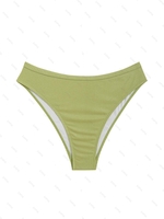 ZAFUL Bas de Bikini Côtelé Métallisé Brillant M Vert