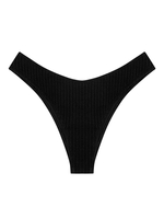 ZAFUL Bas de Bikini Côtelé S Noir