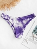 ZAFUL Bas de Bikini Côtelé Teinté à Jambe Haute S Pourpre mimosa