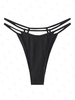 ZAFUL Bas de Bikini Découpé à Cordon M Noir