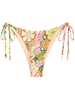 ZAFUL Bas de Bikini Fleuri Noué à Côté L Multi a