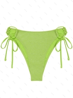 ZAFUL Bas de Bikini Métallique Noué M Vert clair