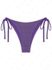 ZAFUL Bas de Bikini Métallique Noué Xs Pourpre