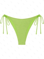 ZAFUL Bas de Bikini Métallique Noué Xs Vert clair