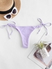 ZAFUL Bas de Bikini Noué à Côté S Bleu lavande