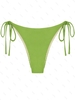 ZAFUL Bas de Bikini Noué Côtelé L Vert