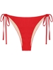 ZAFUL Bas de Bikini Noué Côtelé M Rouge
