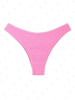 ZAFUL Bas de Bikini Plissé M Rose clair