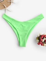 ZAFUL Bas de Bikini Simple à Jambe Haute S Vert menthe