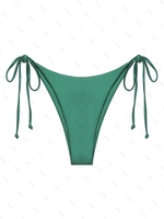 ZAFUL Bas de Bikini Soyeux Teinté à Lacets M Vert