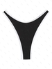 ZAFUL Bas de Bikini String Côtelé Contrasté M Noir