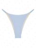 ZAFUL Bas de Bikini Tanga Texturé L Bleu clair