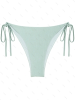 ZAFUL Bas de Bikini Tanga Texturé Noué à Côté M Vert clair