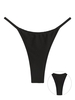 ZAFUL Bas de Bikini Tanga Texturé S Noir