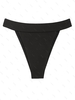 ZAFUL Bas de Bikini Texturé à Coupe Basse S Noir
