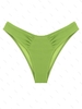 ZAFUL Bas de Bikini Texturé à Volants L Vert