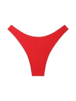 ZAFUL Bas de Bikini Texturé Cheeky L Rouge
