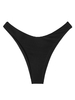ZAFUL Bas de Bikini Texturé Echancré L Noir