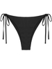 ZAFUL Bas de Bikini Texturé Noué à Côté M Noir