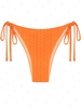 ZAFUL Bas de Bikini Texturé Noué à Côté M Orange