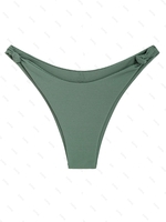ZAFUL Bas de Bikini Texturé Noué S Vert