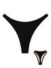 ZAFUL Bas de Bikini Thong Texturé S Noir