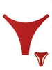 ZAFUL Bas de Bikini Thong Texturé S Rouge