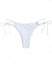 ZAFUL Bas de Bikini Tressé Noué à Côté à Bretelle S Blanc