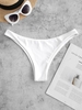 ZAFUL Bas de Maillot de Bain à Jambe Haute en Couleur Unie M Blanc