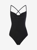 ZAFUL Body Croisé Ouvert en Avant en Jersey M Noir
