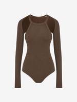 ZAFUL Body Côtelé à Bretelle avec Trou de Serrure M Café profond