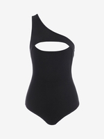 ZAFUL Body Côtelé Découpé à Une Epaule Xl Noir