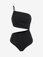 ZAFUL Body Découpé Une Epaule à Volants S Noir