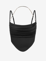 ZAFUL Camisole à Chaîne à Ourlet Echarpe M Noir