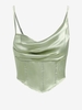 ZAFUL Camisole Bandage Corset Asymétrique en Satin L Vert clair