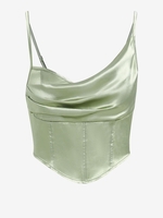 ZAFUL Camisole Bandage Corset Asymétrique en Satin L Vert clair