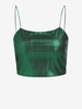ZAFUL Camisole Courte Bouclée Métallisée S Vert