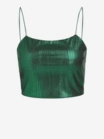 ZAFUL Camisole Courte Bouclée Métallisée S Vert